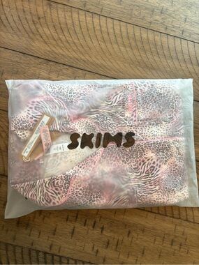 Skims Pink Animal Print PJ Set